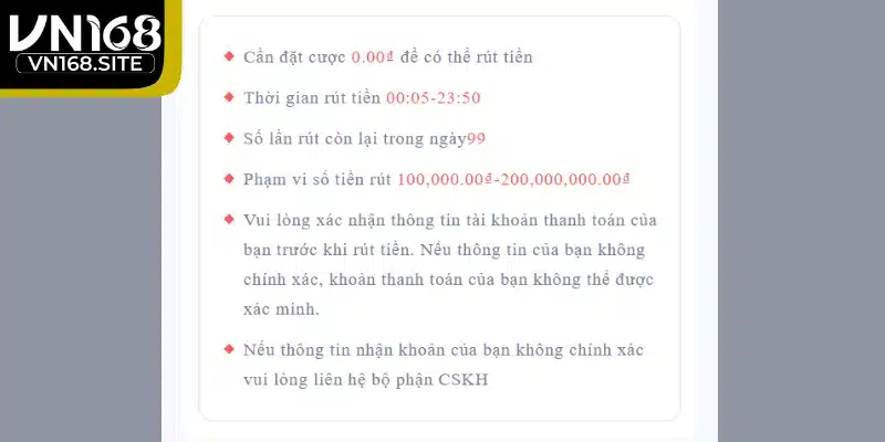 Điều kiện để nhận thưởng thành công