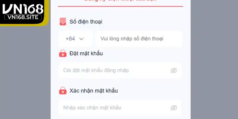 Thao tác đăng ký VN168 an toàn nhanh chóng